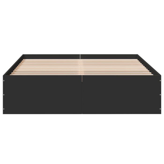Lit 120x190 cm Lit simple VIDAXL Cadre de lit MODERNE sans matelas noir L8818
