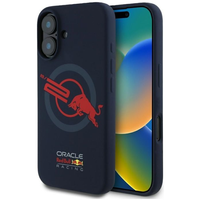 Coque MagSafe - RED BULL - iPhone 16 - Bleu marine - Logo Red Bull - Compatible MagSafe