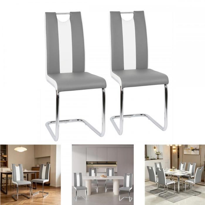 Lot de 2 Chaises de Salle à Manger Chaises de Cuisine Moderne Ergonomique Rembourrée Confortable pour Salon Coiffeuse Chambre
