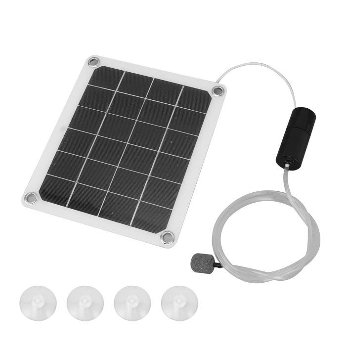 Pompe à air solaire 20 W aérateur solaire silencieux pour bassin avec pierres à bulles dair pour culture hydroponique daquarium