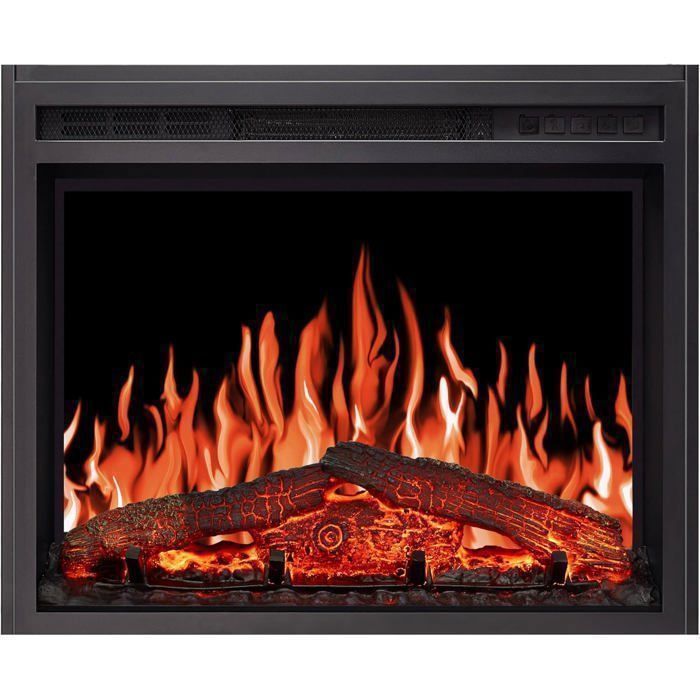 ArtiFlame AF24 - Cheminée électrique encastrable avec chauffage Multicolor effet flamme 3D réaliste éclairage LED