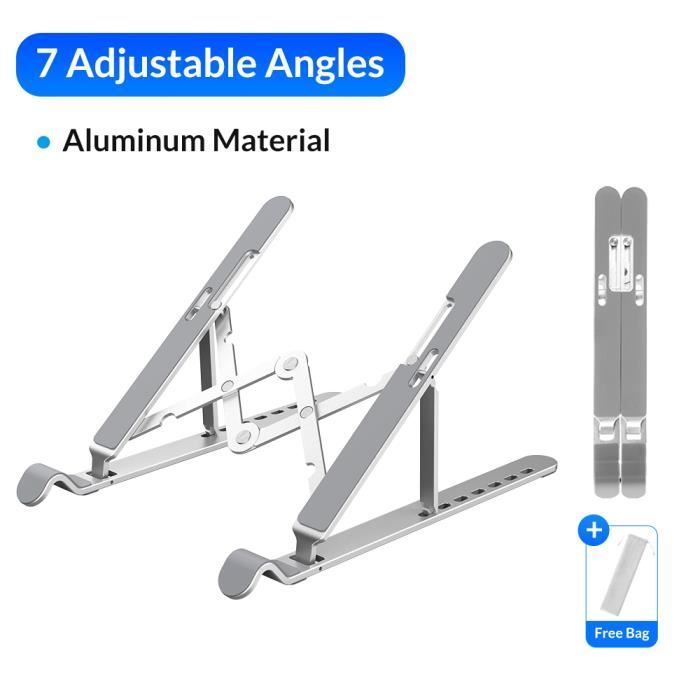 Stand en aluminium - support pliable pour ordinateur Portable, en  aluminium, 7 Angles, pour MacBook et tablet