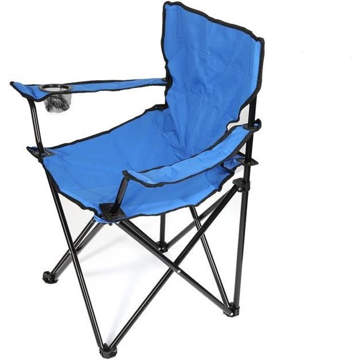 Neuf Chaise Pliant Fauteuil Simplement Pratique pour pêche plage Camping jardin-Bleu