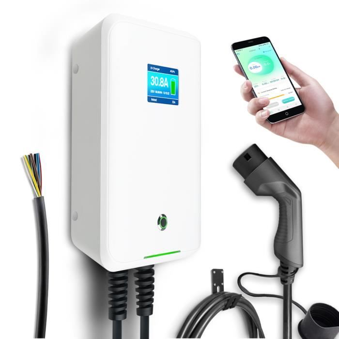 Borne de recharge connectée 7Kw ou 11Kw avec prise T2S