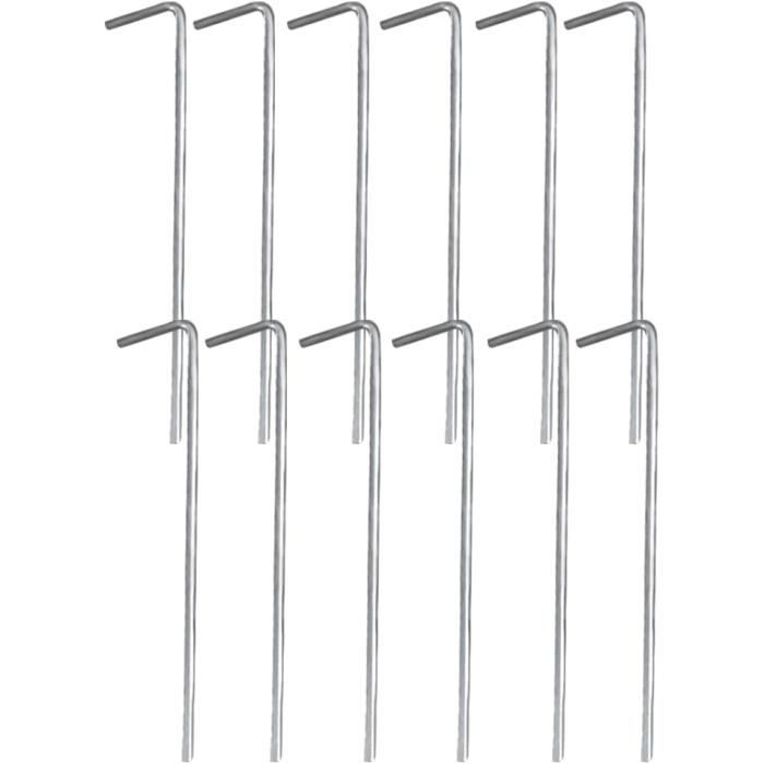 Sardines Camping,Piquets de Fixation Sol,Sardines, Lot de 12, Acier