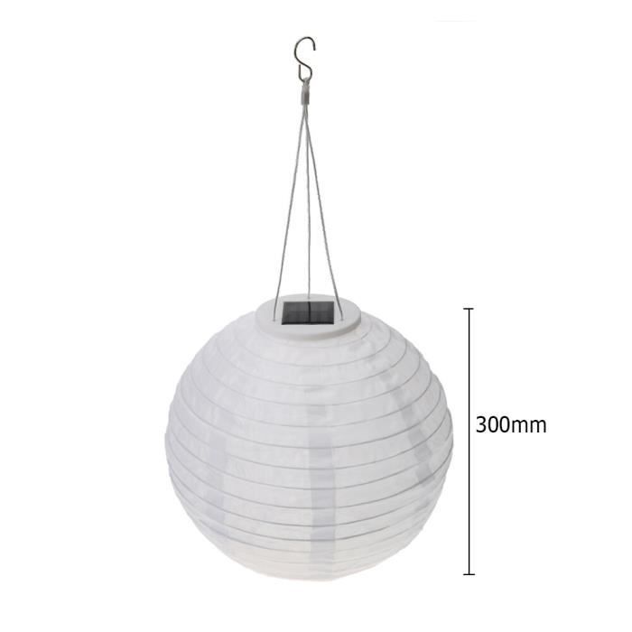2 Lanternes Solaires Jardin - 20 Cm - Étanches IP55 - Suspension Automatique - Pour Terrasse, Fête, Déco
