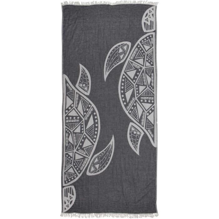 Fouta XXL 100x200 Cm - 100% Coton Oeko-Tex - Serviette De Plage, Hammam, Sauna - Turquoise