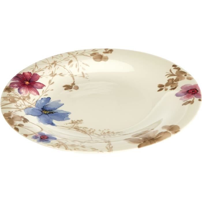 East Meets West Piatto Fondo Quadrato In Ceramica 18 Cm, Zuppiera Resistente Per Zuppe E Primi, Design Moderno, Lavabile In Lavastoviglie