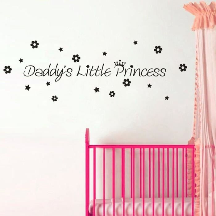 Papa Petite Princesse Wall Sticker Citations Doux Bebe Pepiniere Chambre Decoration Amovible Vinyle Mur Art Stickers Enfants Za745 Achat Vente Papa Petite Princesse Wall Cdiscount