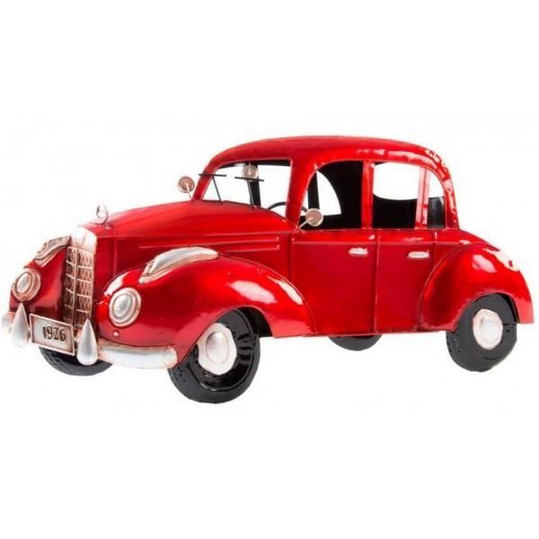 Décoration Murale Métal Capsule Voiture Décapotable Vintage - 40 Cm, Ronde, Multicolore