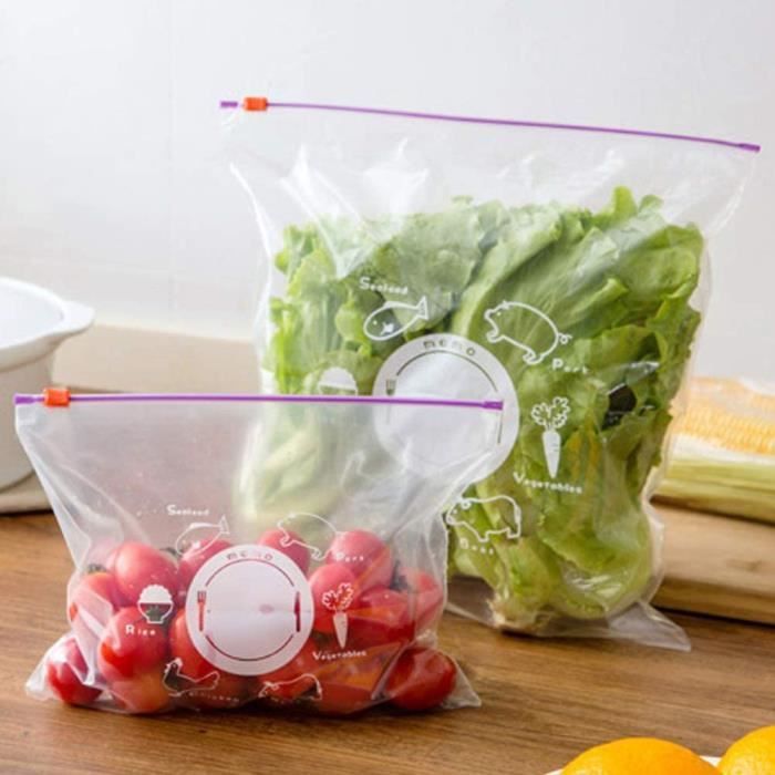 8 Sacs de Conservation des Aliments Réutilisables (2 Grands Sacs + 3 Moyens  Sacs + 3 Petits Sacs), Sacs de Congélation, Sac Z[L1148] - Cdiscount Maison