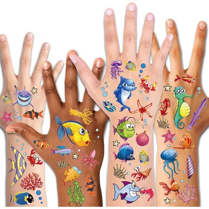 Halloween Tatouages Temporaires Pour Enfants, 10 Feuillestatouage