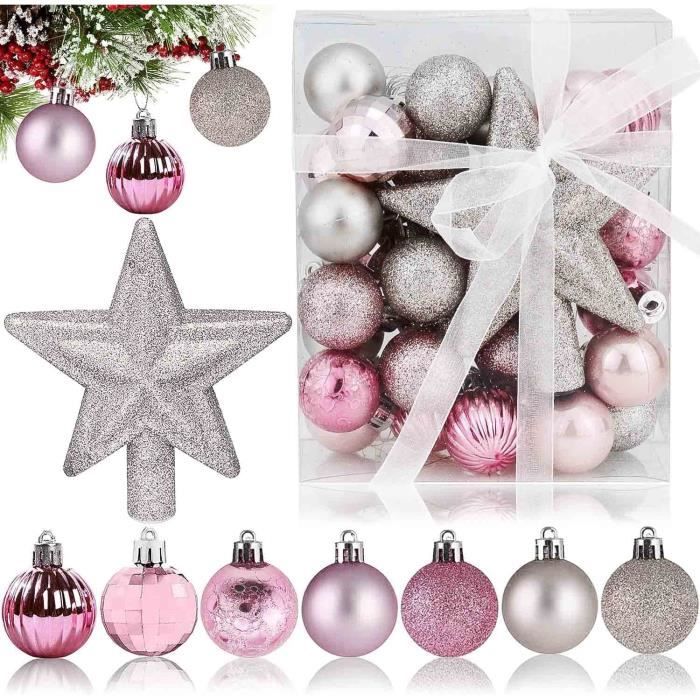 Étoiles De Sapin De Noël - Lot De 3 - 6 Cm - Plastique Dur Argent, Or, Rouge - Pour Décorer Le Haut Du Sapin