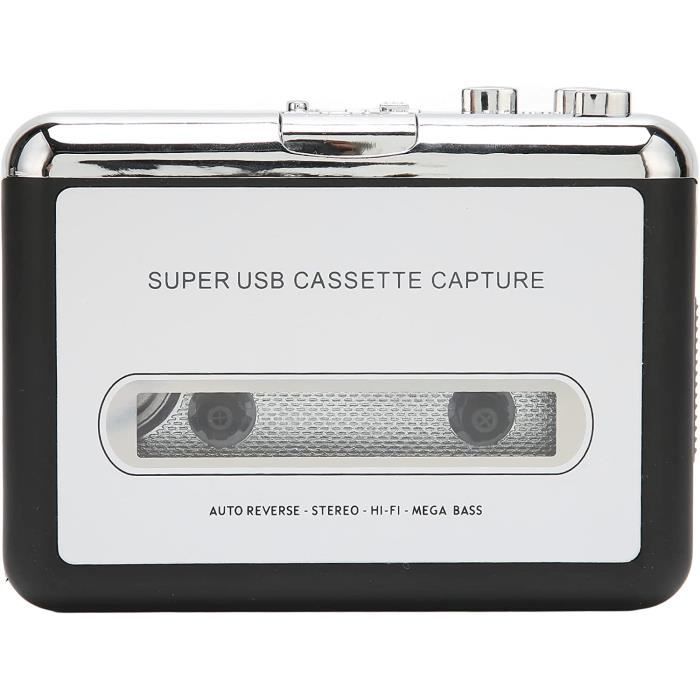 Lecteur De Cassette Portable Convertisseur USB MP3 - Walkman FM AM Stéréo Noir