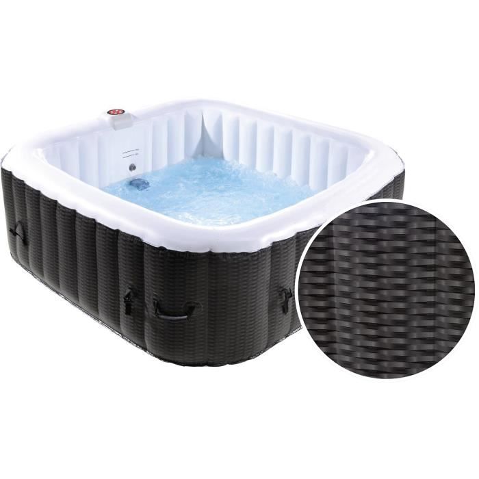 Spa Gonflable Nice en PVC - 6 places - Marron/Crème - HABITAT ET JARDIN