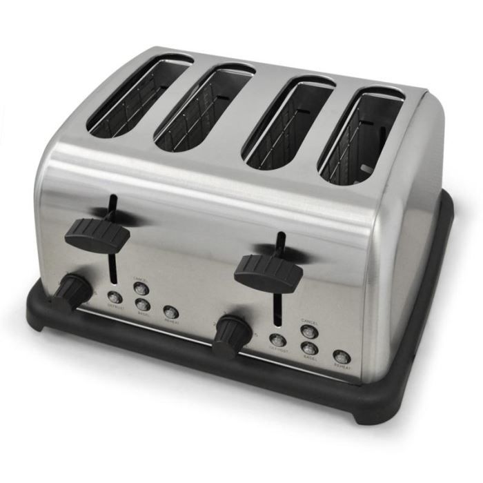 Toaster 4 tranches inox 1650W argent Cdiscount Electroménager