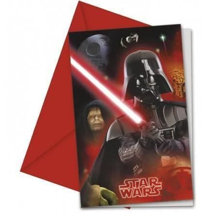 10 CARTES INVITATION ANNIVERSAIRE Star Wars La Guerre des étoiles 