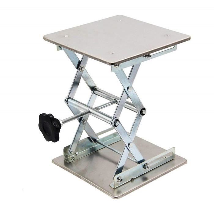 Plateforme Élévatrice De Laboratoire Réglable 90mm - Support Alliage Aluminium Pour Instruments Jusqu'à 30kg