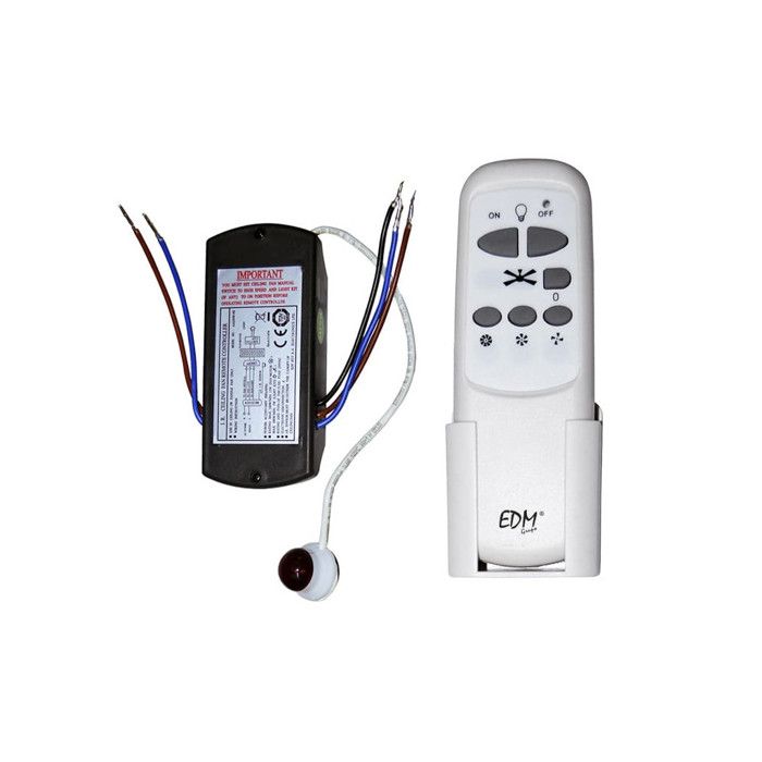 Kit de télécommande pour ventilateur - EDM - 33997 - Blanc - Edm
