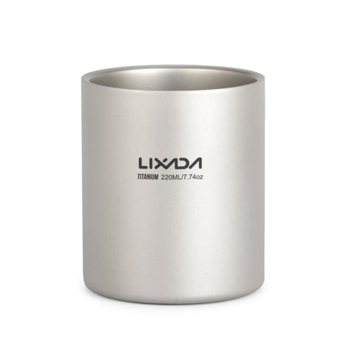 Tasse De Randonnée En Titane Avec Poignée Pliable – Léger Et Compact Pour Extérieur