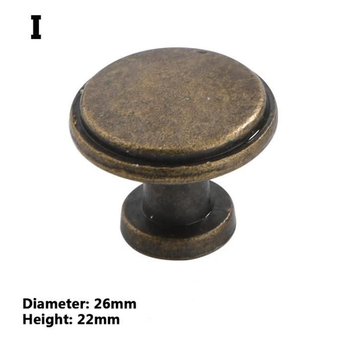 Lot De 3 Boutons De Porte/tirage Vintage – Alliage De Zinc – Avec Vis Incluses – Pour Tiroir, Armoire, Meuble – Style Rétro