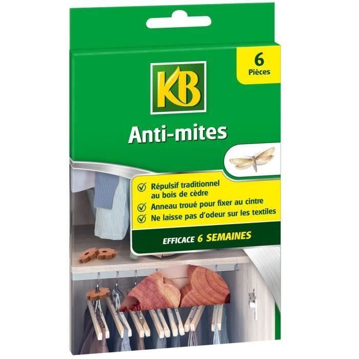 KB 6 Anti-Mites Répulsif au Cèdre (Lot de 3)