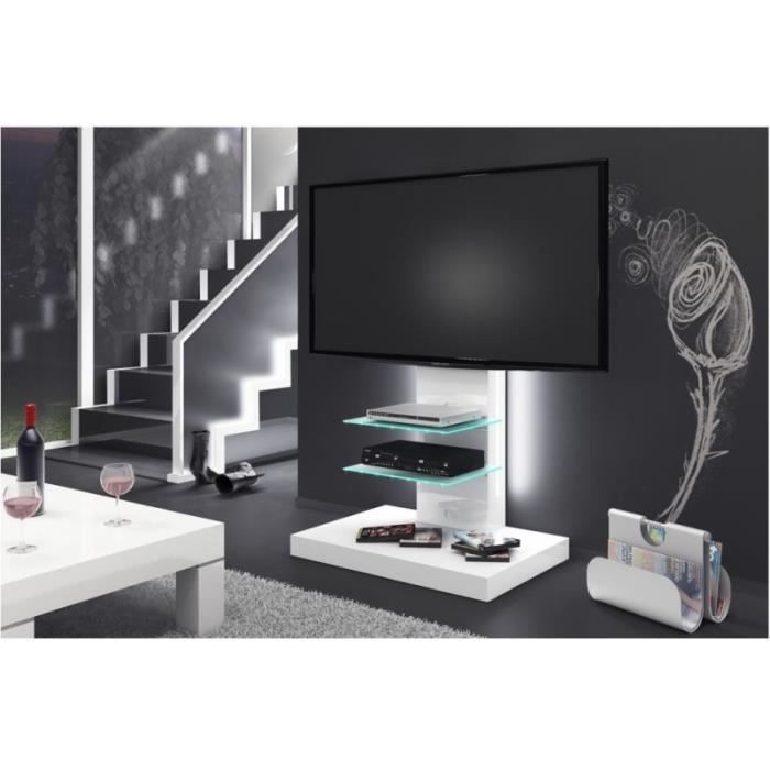 meuble tv design 78 cm x 54 cm x 132.5 cm - blanc