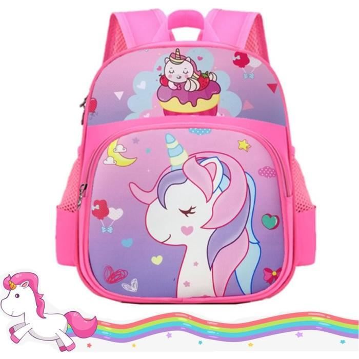 Cadeau Enfant Fille Sac à Dos Licorne Paillettes Fille Cartable