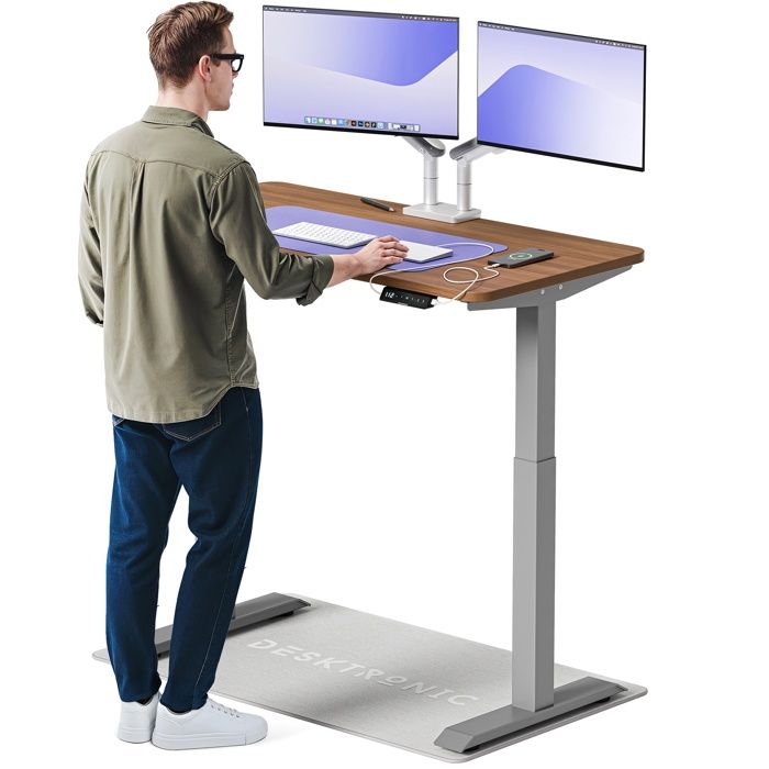 Cadre De Bureau Assis-debout électrique - Réglable De 72 à 118 Cm - 4 Mémoires - Support Jusqu'à 80 Kg - Pour Table 100-160 Cm