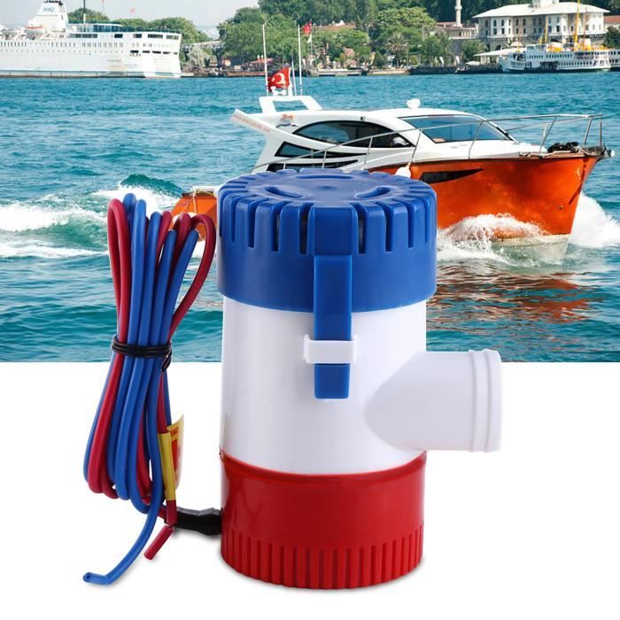 Pompe De Cale Submersible Riloer 24V – 2000 GPH, Pour Yacht, Bateau, Durable, 15,5x14x11cm