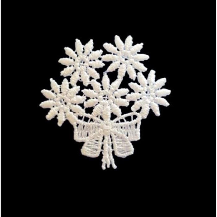 Tissu Thermocollant Écusson Patch Brodé Thermocollant ** 4 X 10 Cm ** ATTRAPE Ecusson Fleur