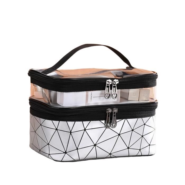 Organiseur De Bijoux Portable En Simili Cuir - Livret Avec 12 Pochettes PVC - Pour Boucles D'Oreilles, Colliers, Bagues - 14,5x9,7x2 Cm