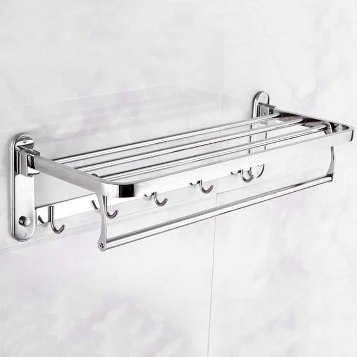 Porte-Serviettes Mural En Aluminium-Barre Porte-Serviettes Ronde Pour