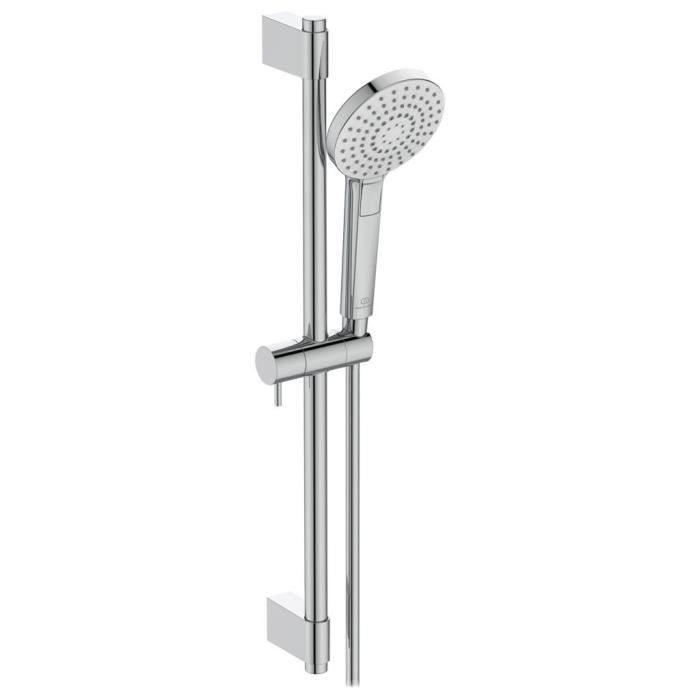 Ensemble de douche - IDEALRAIN EVO - barre 60 cm et douchette ronde 11 cm 3J - Chrome - Ideal Standard