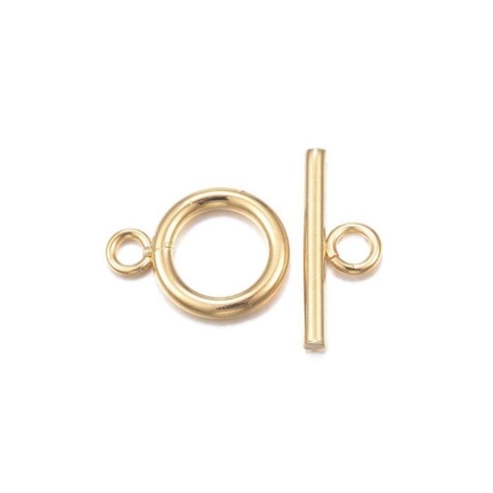 10 Fermoirs Toggles Fermoirs T bronze 16mm Neuf