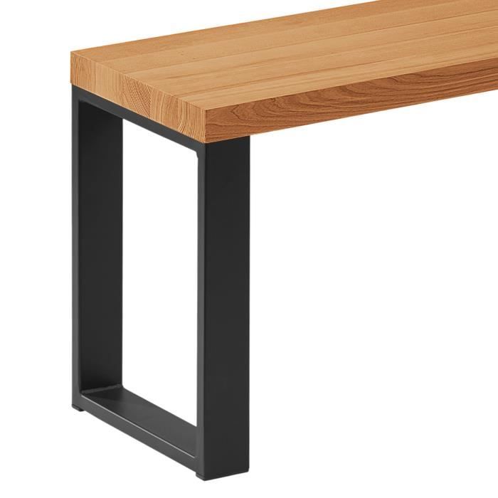 Banc de salle à manger LAMO Manufaktur 30x60x47 cm en bois massif et pieds en acier brut Banc de salle à manger LAMO Manufaktur 30x60x47 cm en bois massif et pieds en acier brut