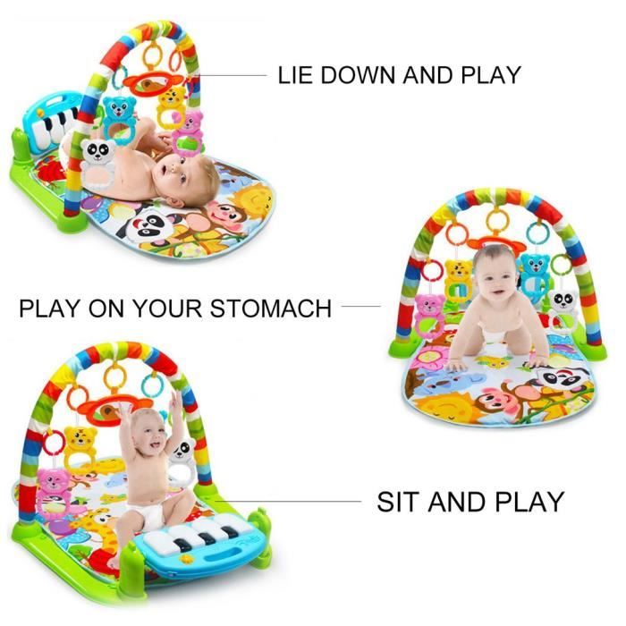 TAPIS DE JEU ENFANT Jouet de Piano pour Bébé 6 Mois avec 7 Aires