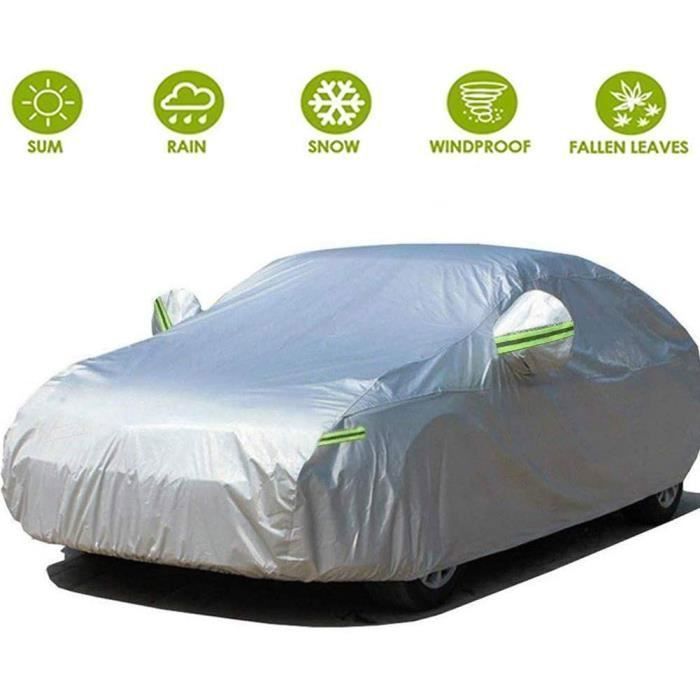 Bâche voiture extérieure - MAGICFOX - 490x180x150 cm - Imperméable - Anti-UV - Ouverture latérale (zip)