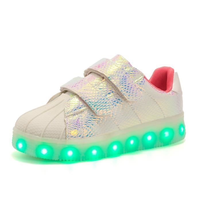 Baskets Lumineuses LED Pour Enfants - Unisexe, Pour Fêtes, Noël, Halloween, Confortables Et Amusantes
