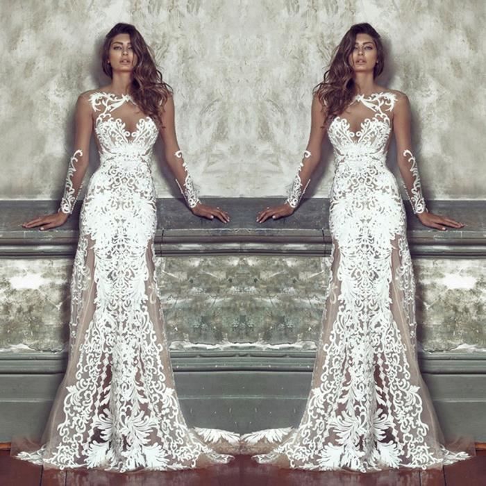 robe de soirée 2018 dentelle longue ...