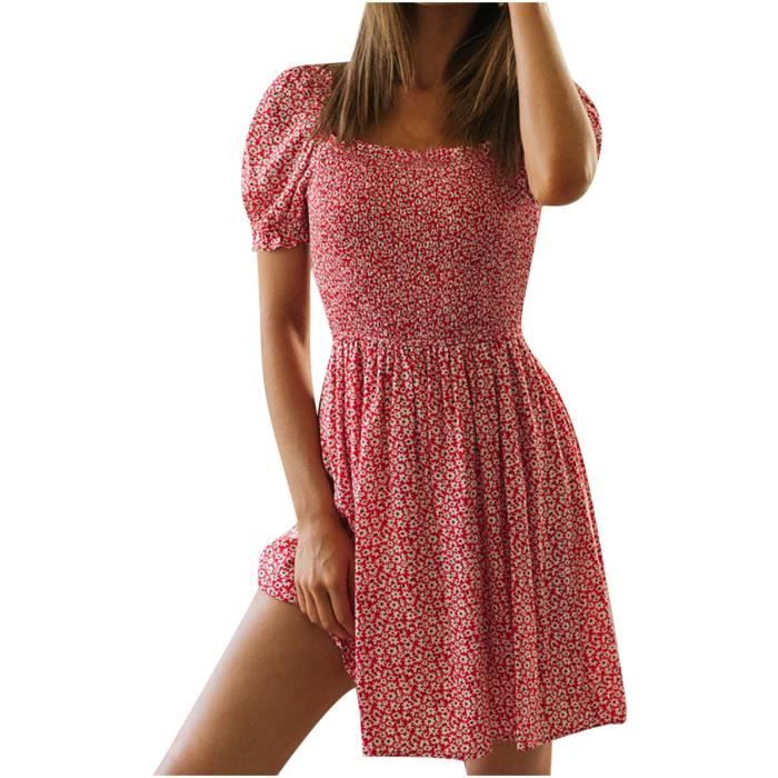 Robe Imprimée Manches Courtes