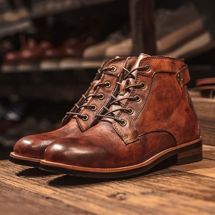 Chaussure homme top marron cuir