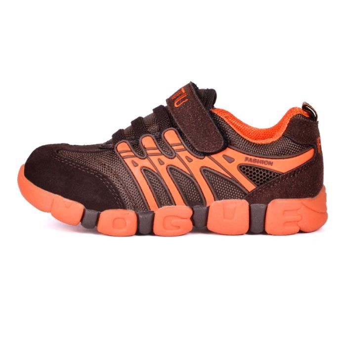 GUOCHENXY Enfants Sneaker Garçons Chaussures Sneakers Filles Chaussures De Fitness Chaussures De Sport en Plein Air Chaussures De Course Chaussures Enfants Noir Or 28EU