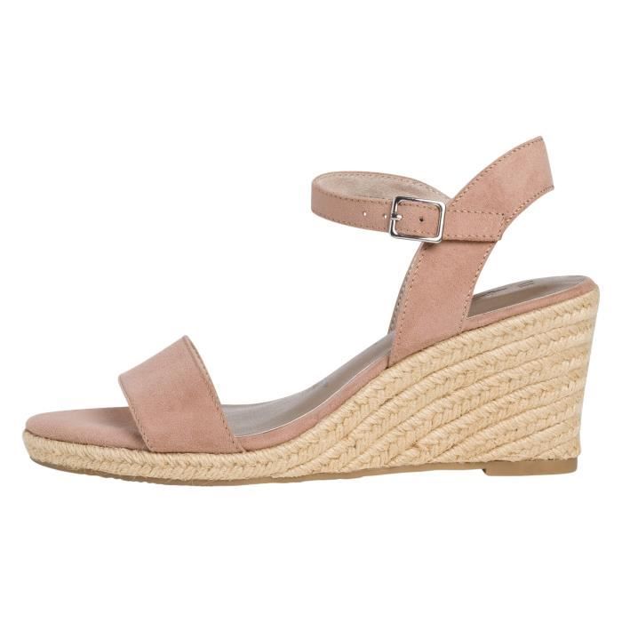 Sandales TAMARIS Touch It Compens Vieux Rose Femme