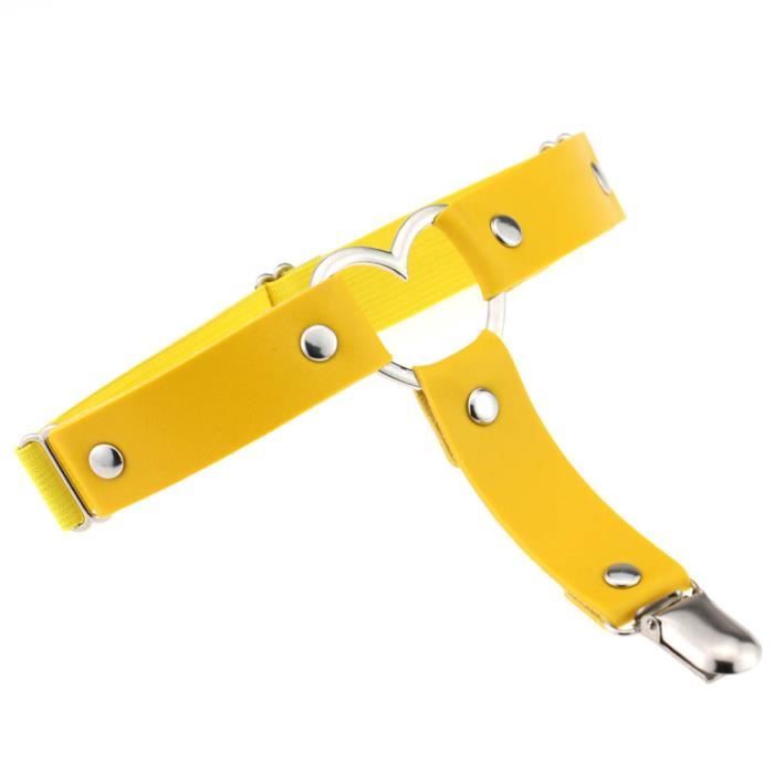 Chaîne De Cuisse Cœur Creux Doré - Porte-jarretelles Tendance Pour Fête, Club, Plage - Taille Ajustable 40-80 Cm - 10