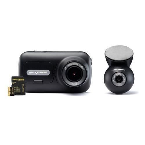 Next Base Pack complet caméra embarquée Dashcam 320X Noir et gris + Caméra arrière grand angle + CarteSD 32Go -