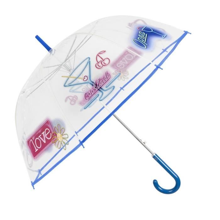 Grand Parapluie Transparent Fantaisie "Fucking Rain" - Marque Rue Du Parapluie - Neuf Avec Étiquettes