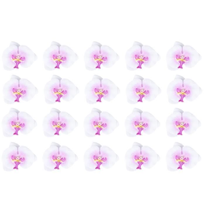 Artificiel 8 Têtes Papillon Orchidée Soie Fleur Plante Mariage Maison Fête Décor