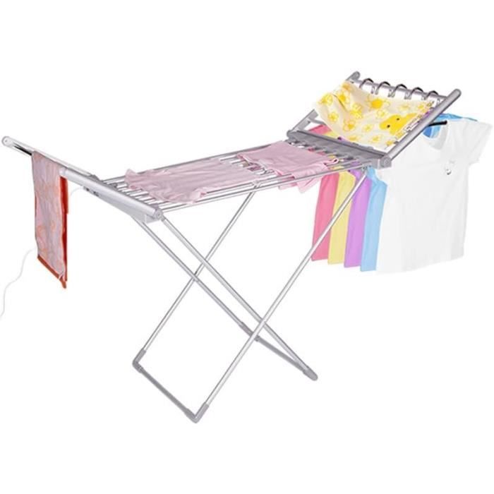 Sèche Serviette Acier Inoxydable,Etendoir à Linge Electrique Chauffant