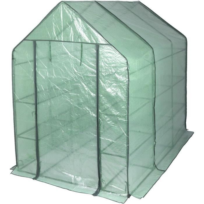 Lot De 2 Serres Tunnel Relaxdays 2,9 M – Mini-Serre Plastique Avec Fermeture Éclair Pour Légumes & Plantes, Vert